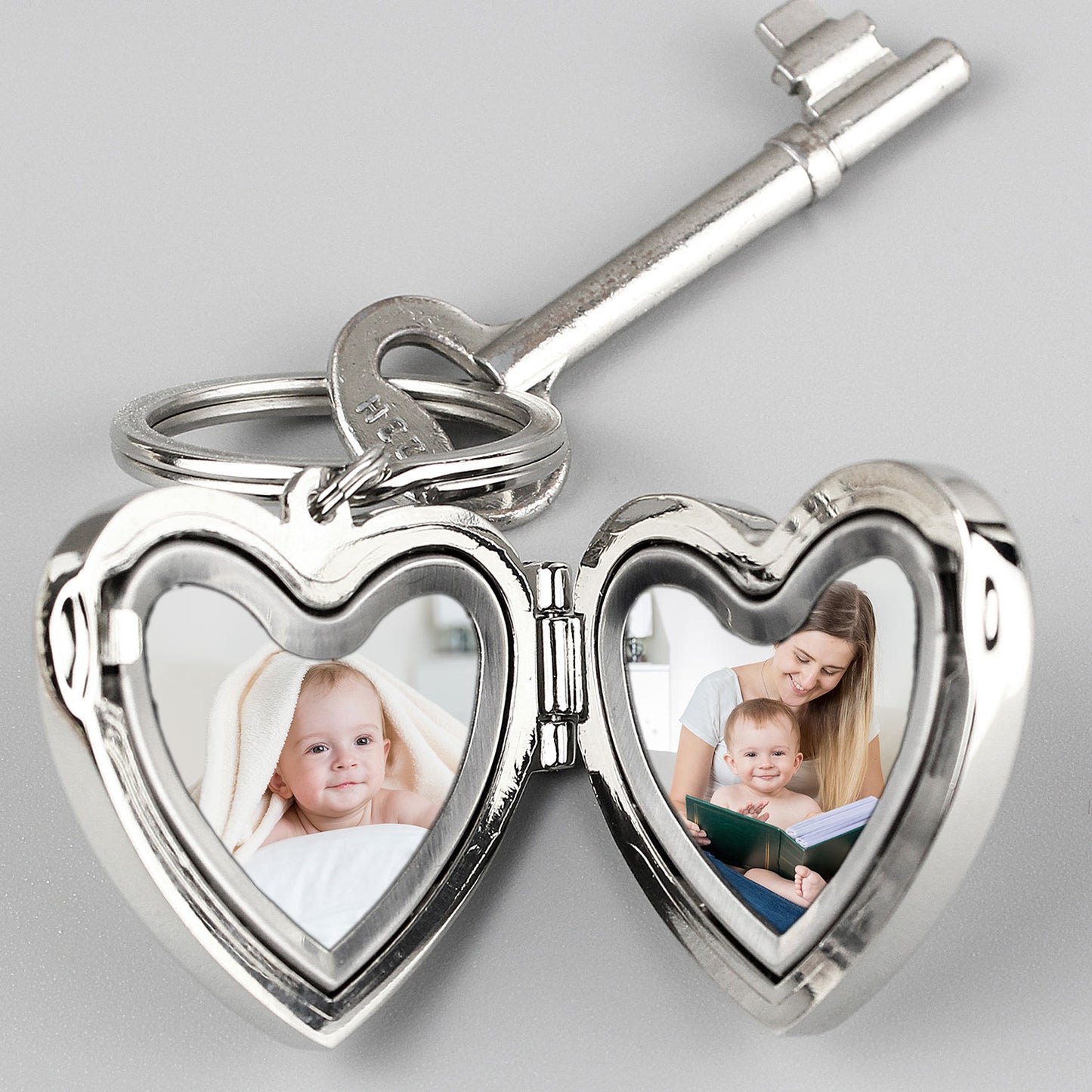 Personalised Heart Shaped Photo Frame Keyring