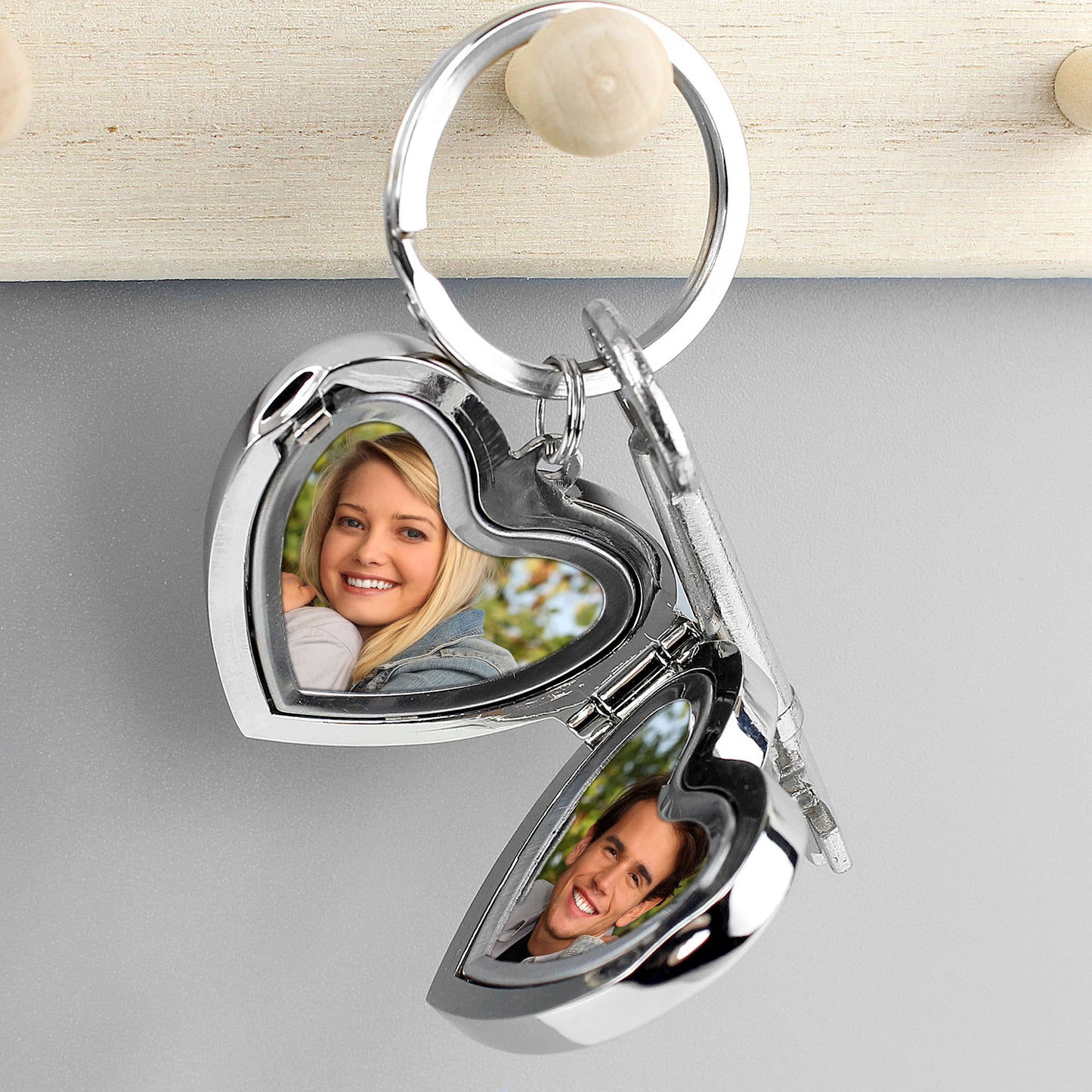 Personalised Heart Shaped Photo Frame Keyring