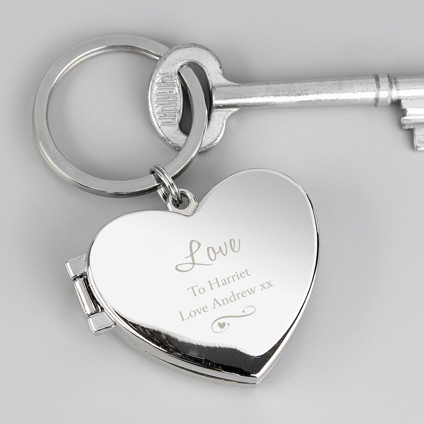 Personalised Heart Shaped Photo Frame Keyring