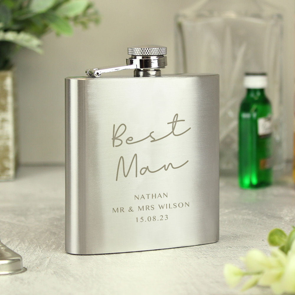 Personalised Stainless Steel Hip Flask