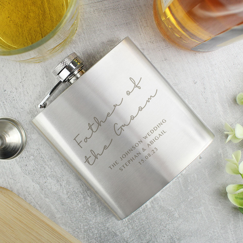 Personalised Stainless Steel Hip Flask