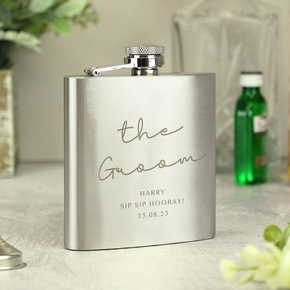 Personalised Stainless Steel Hip Flask