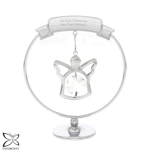 Personalised Crystal Angel Ornament