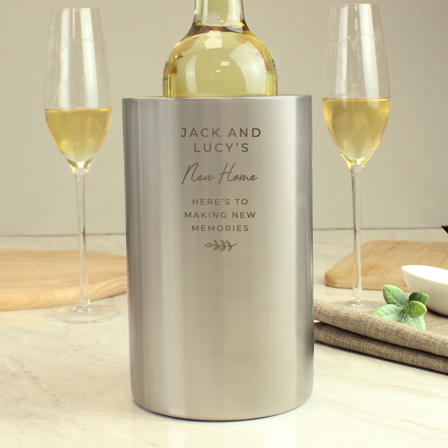 Personalised Stainless Steel Wine Cooler