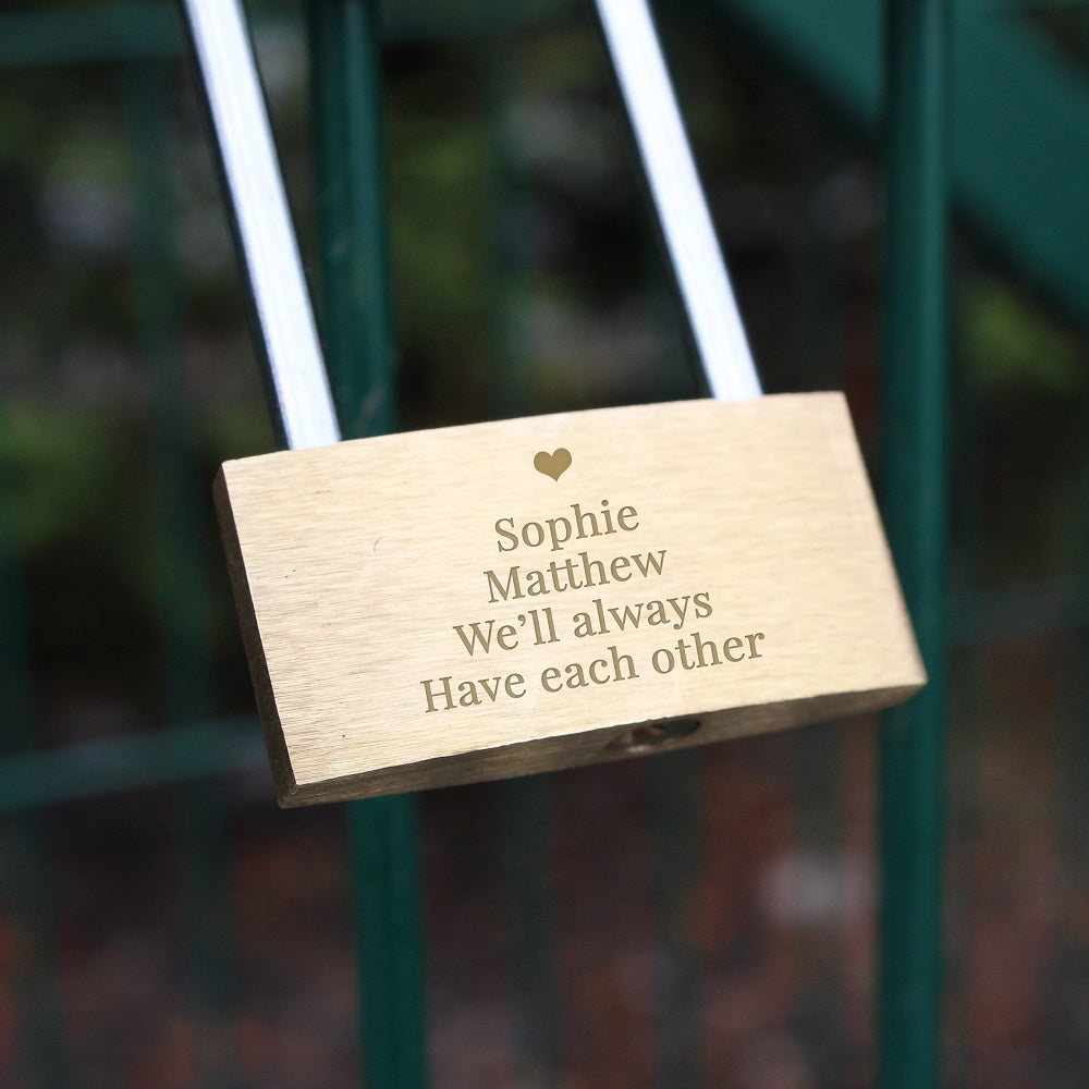 Personalised Heart Padlock