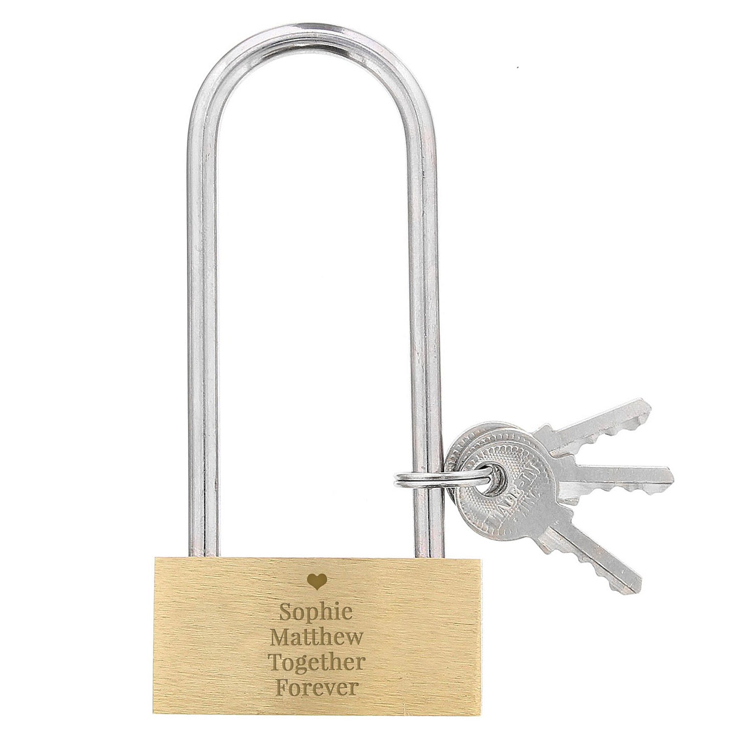 Personalised Heart Padlock