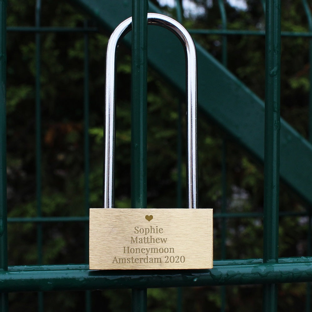 Personalised Heart Padlock