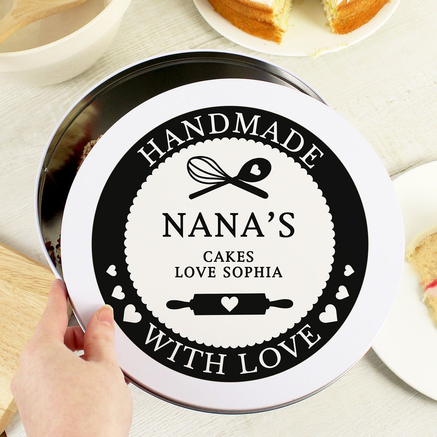 Personalised "Handmade With Love" Cake Tin