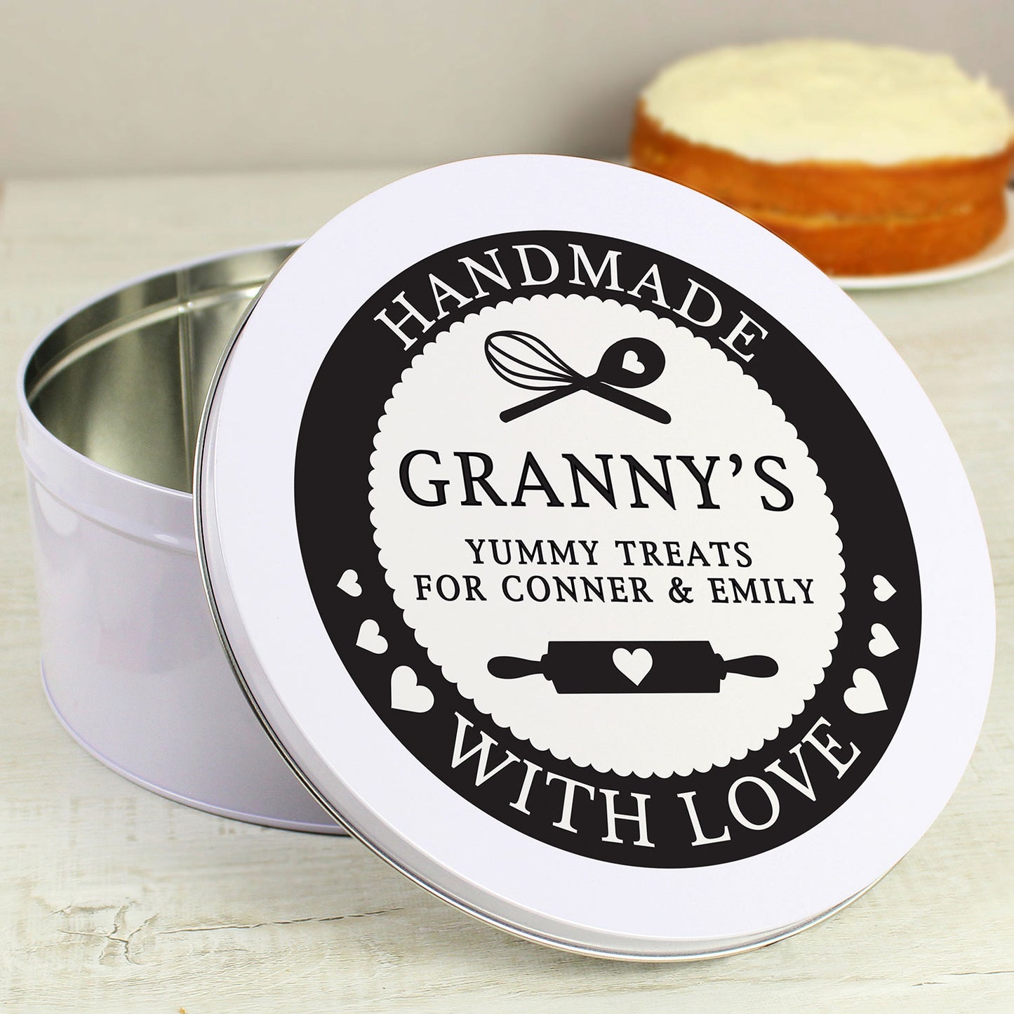 Personalised "Handmade With Love" Cake Tin