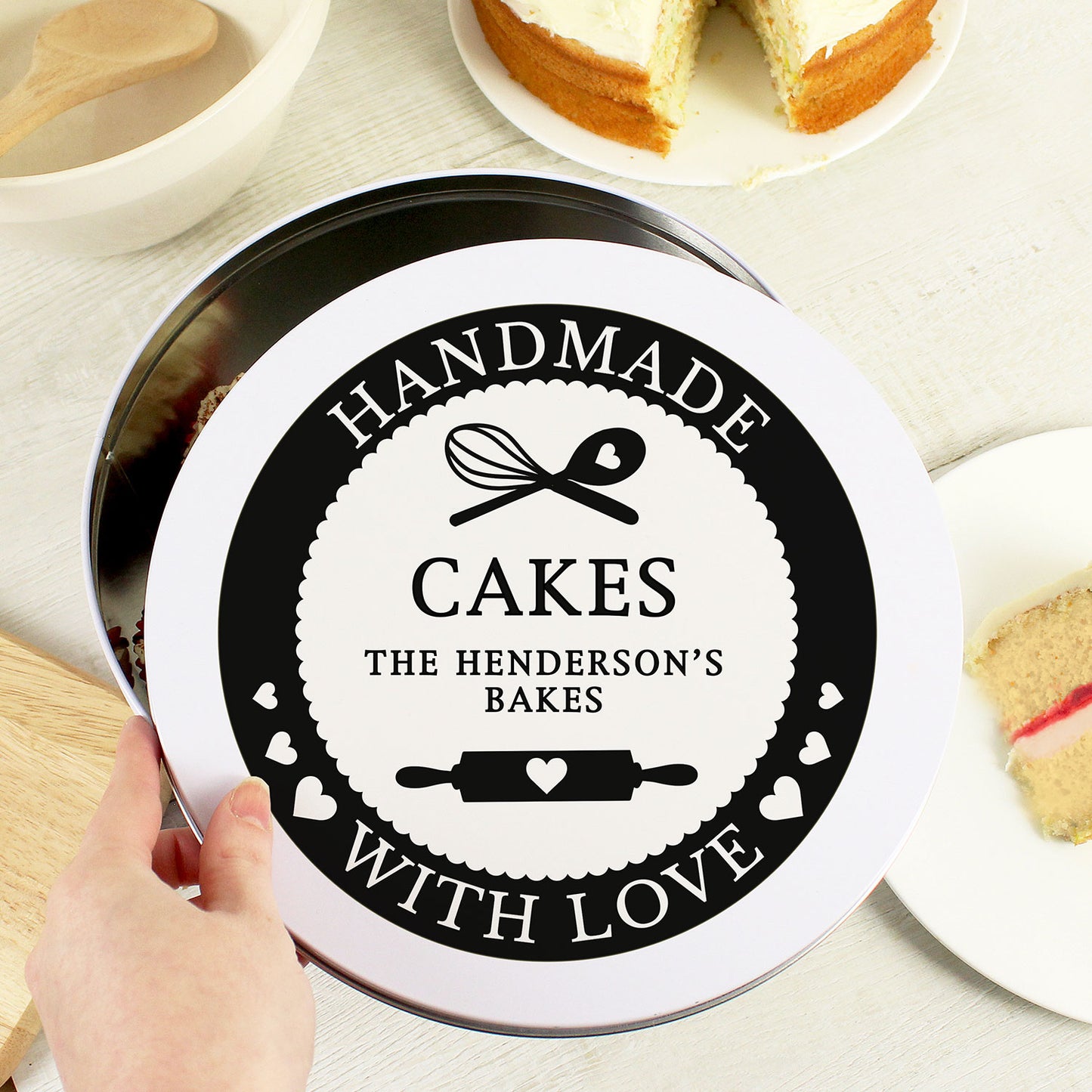 Personalised "Handmade With Love" Cake Tin