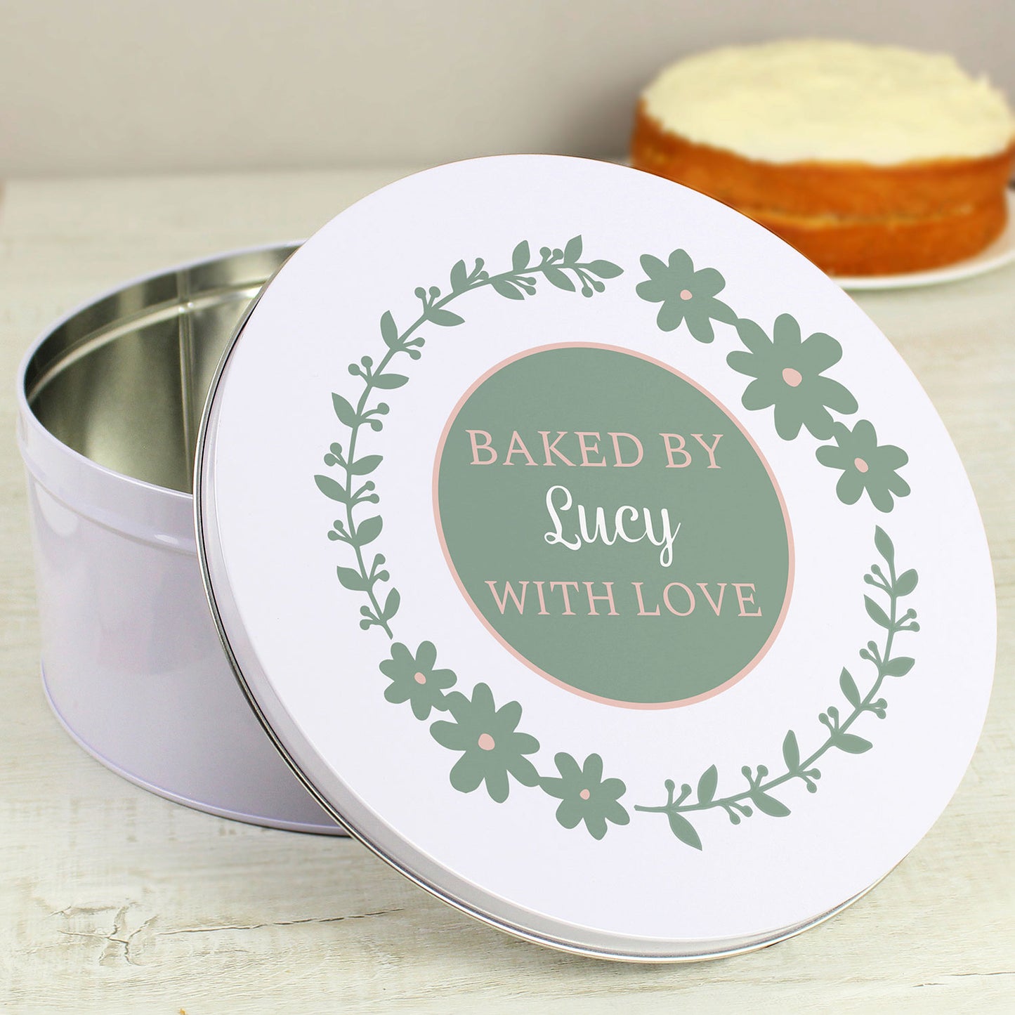 Personalised Botanical Cake Tin