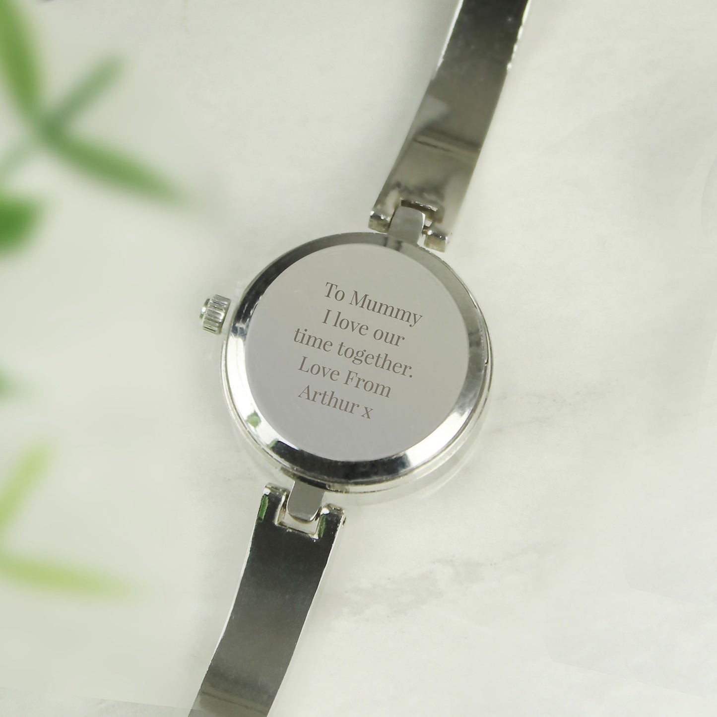 Personalised Silver Ladies Watch