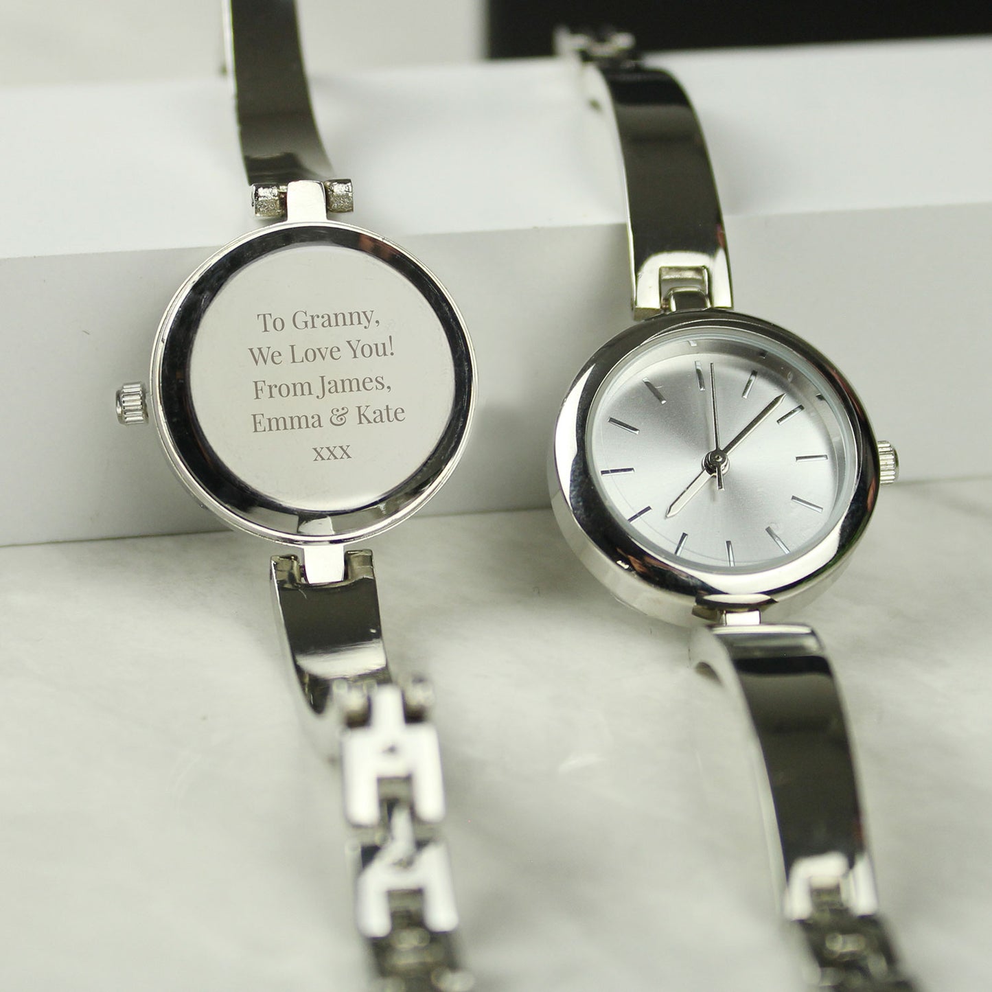 Personalised Silver Ladies Watch