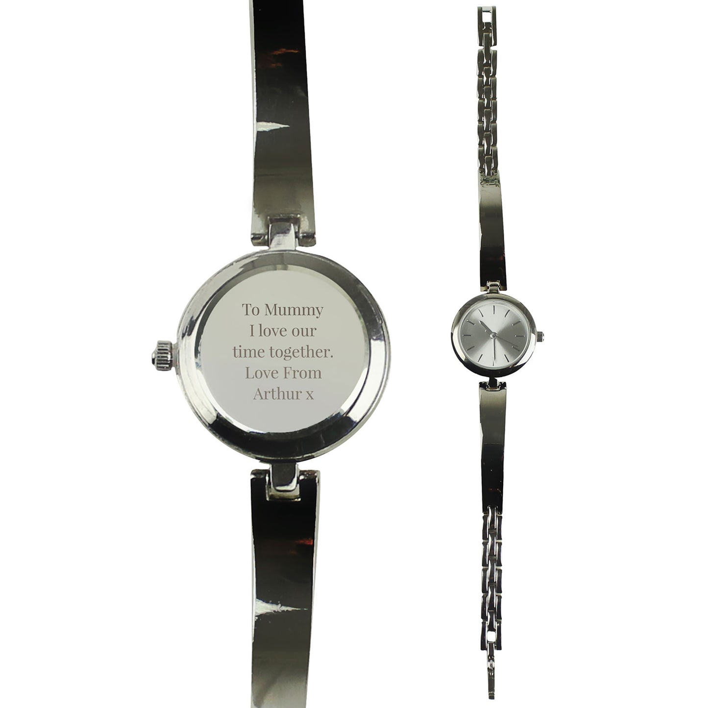 Personalised Silver Ladies Watch