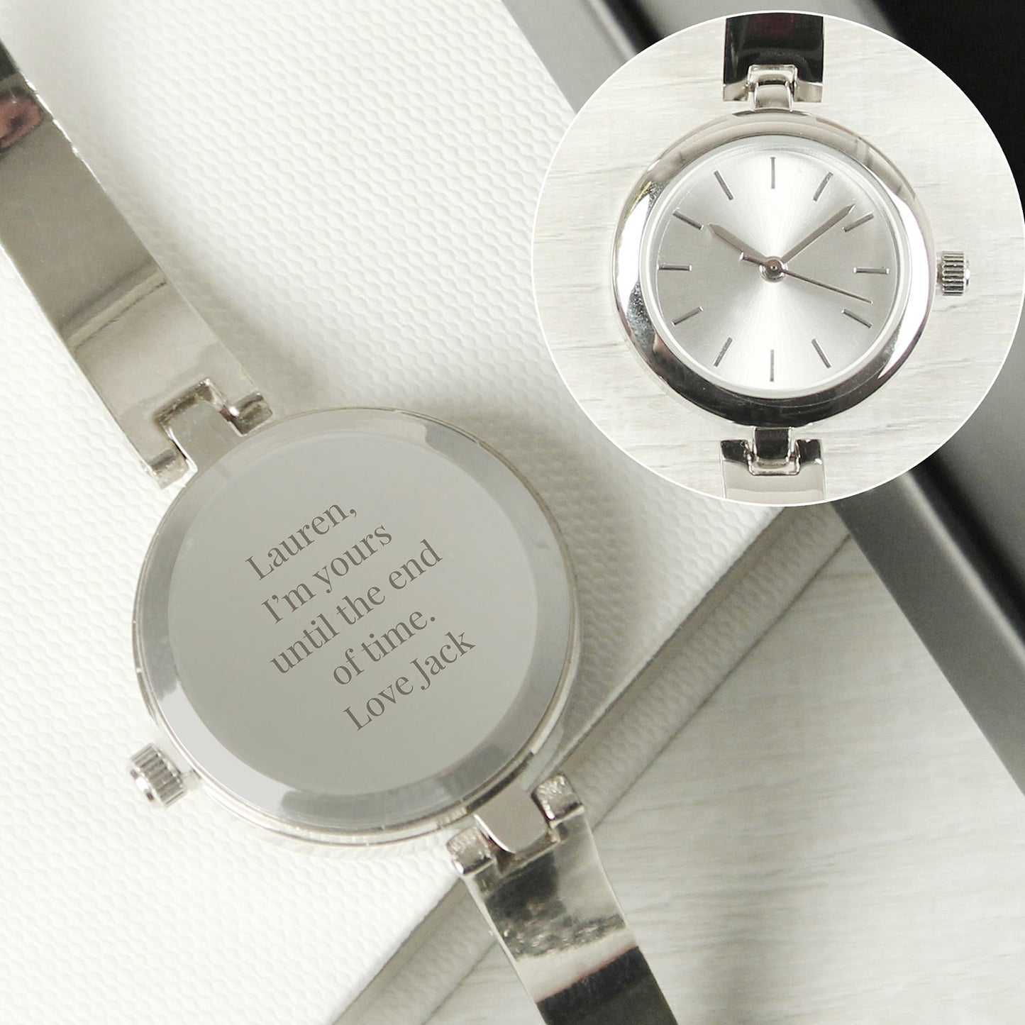 Personalised Silver Ladies Watch