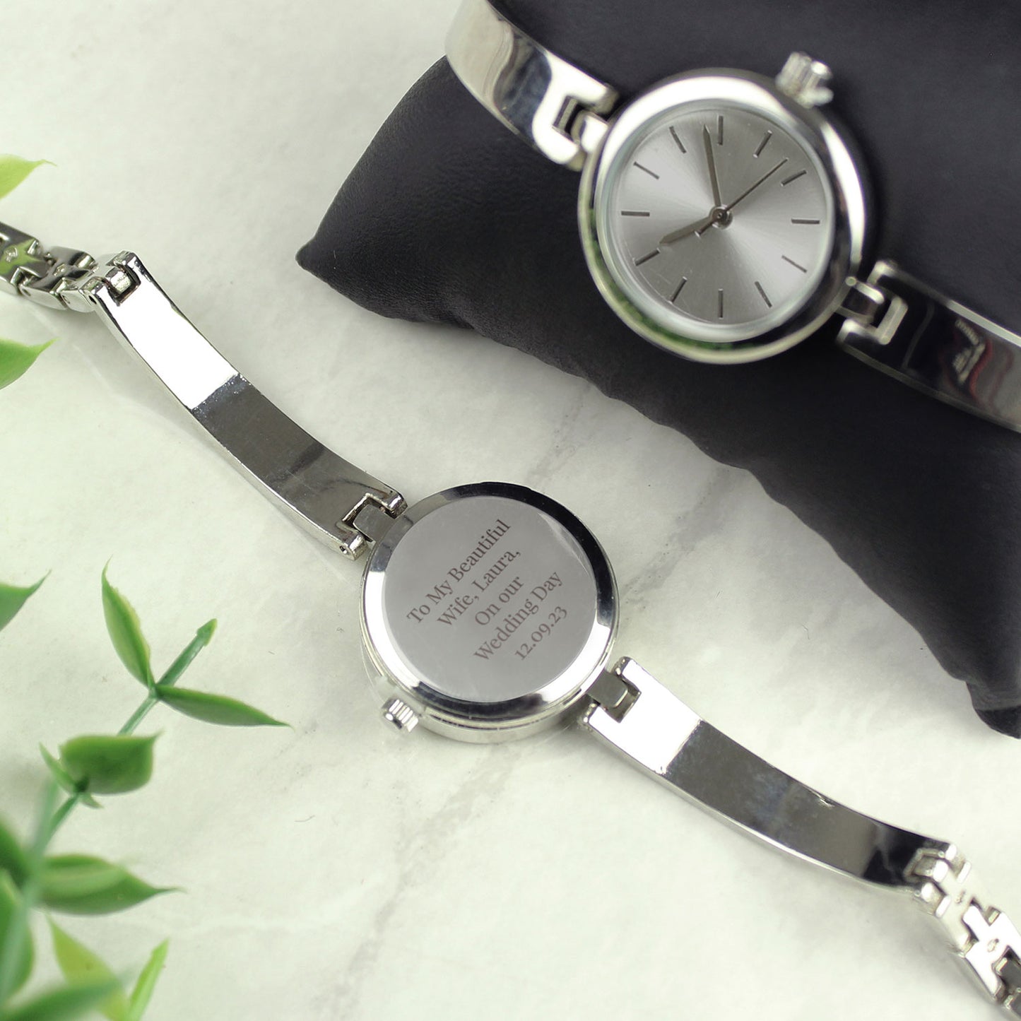 Personalised Silver Ladies Watch