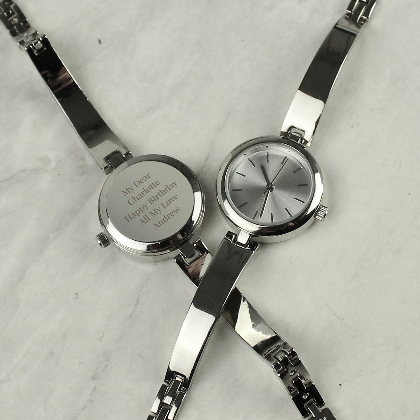 Personalised Silver Ladies Watch