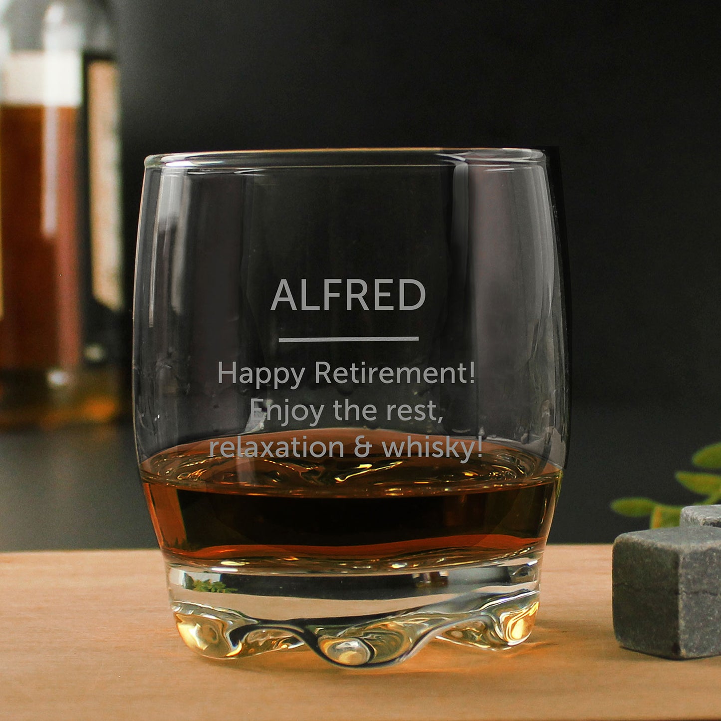 Personalised Text Whisky Tumbler