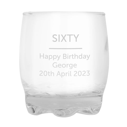 Personalised Text Whisky Tumbler