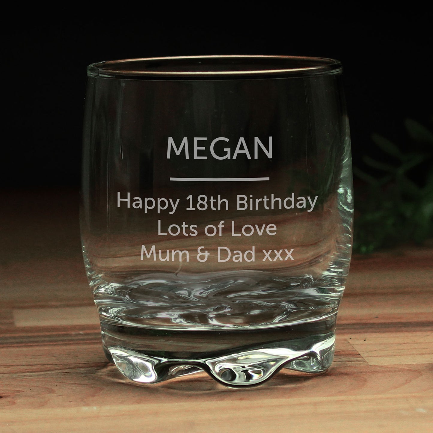 Personalised Text Whisky Tumbler