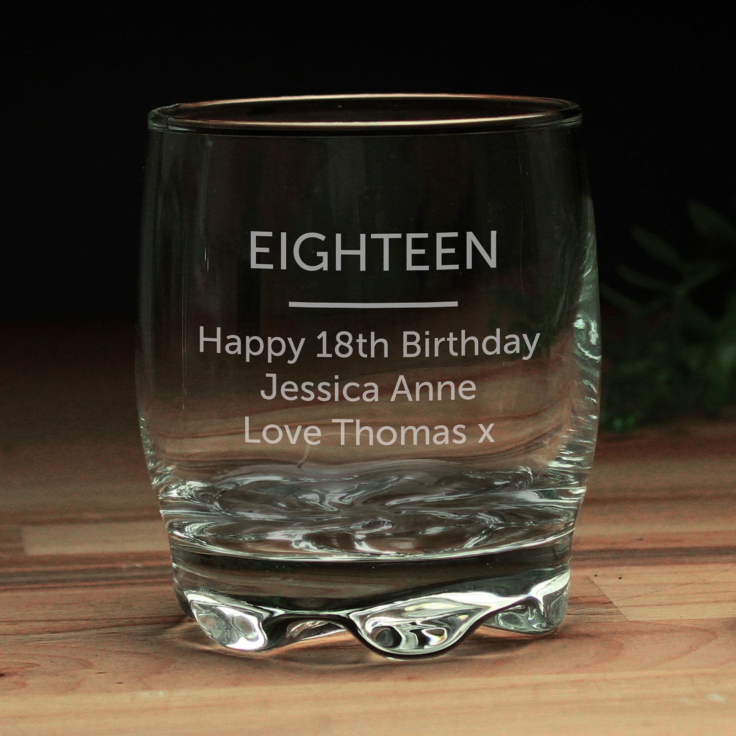 Personalised Text Whisky Tumbler