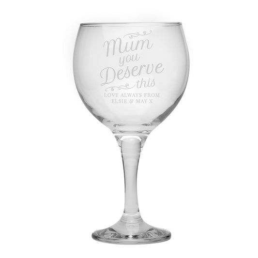 Personalised Gin Glass for Mum