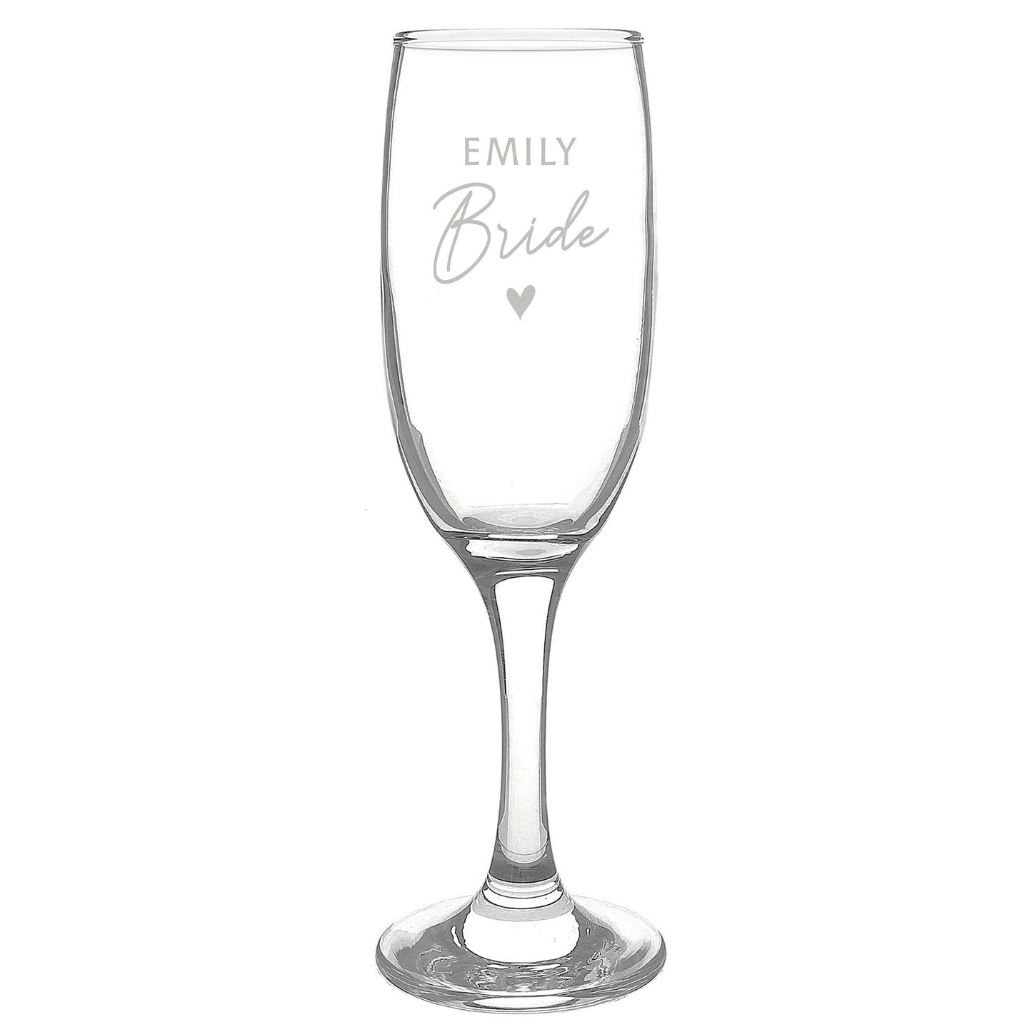 Personalised Bride Glass Flute