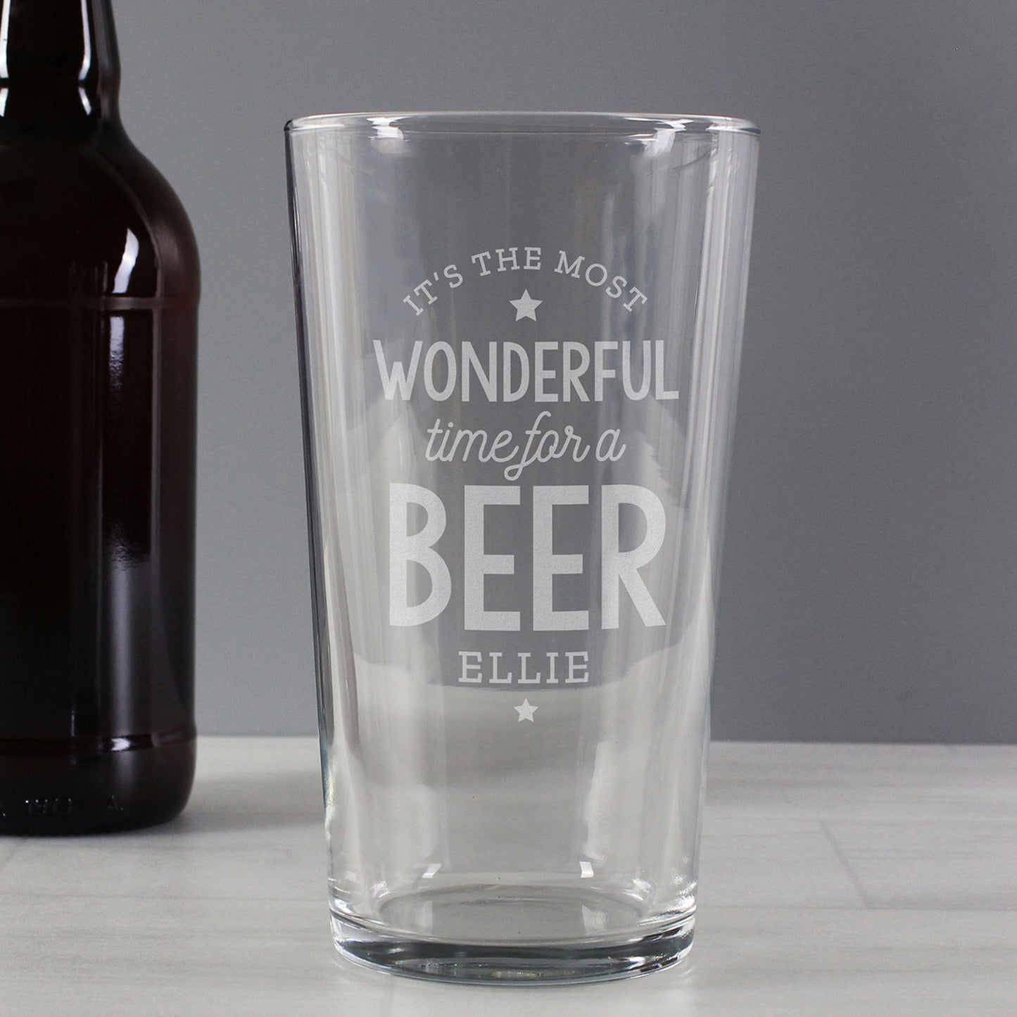 Personalised Wonderful Time For A Beer Pint Glass