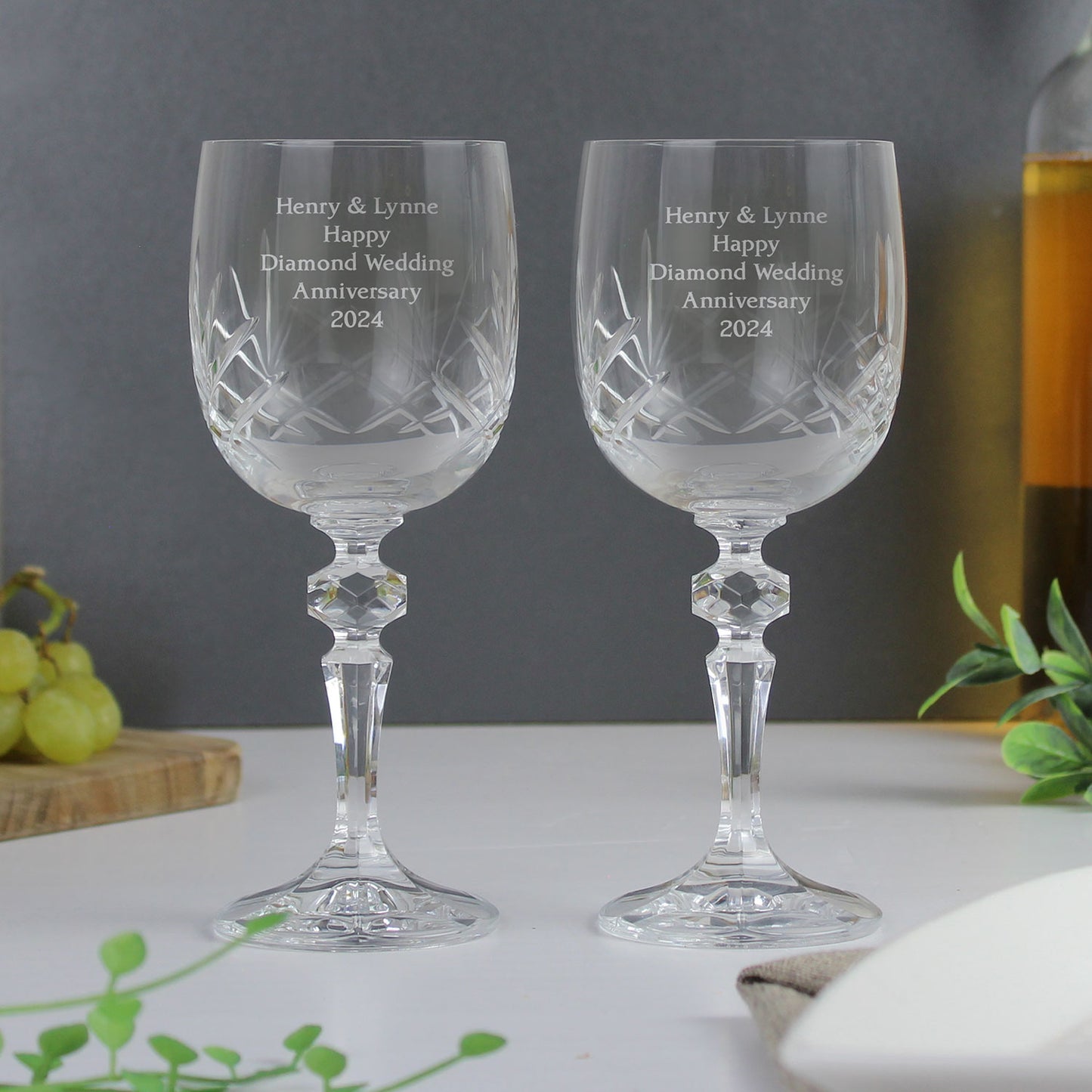 Personalised Crystal Wine Glasses