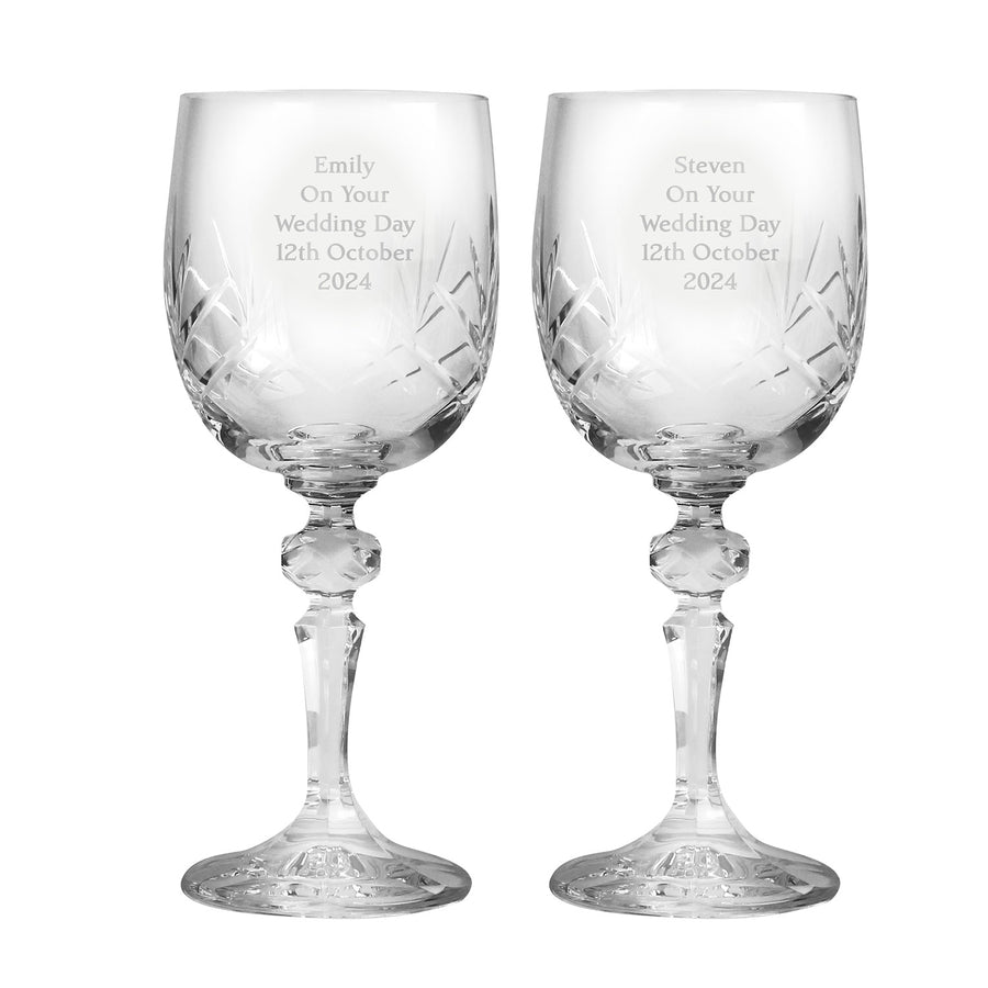 Personalised Crystal Wine Glasses