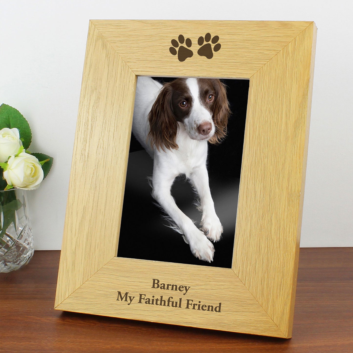 Personalised Pet Memorial Paw Prints 6x4 Photo Frame