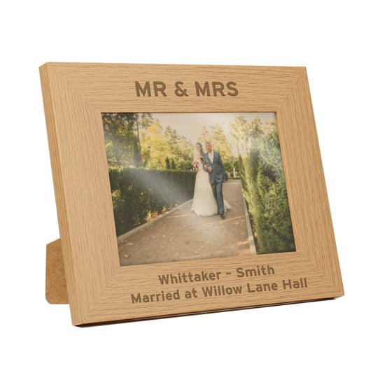 Personalised Oak Finish Photo Frame