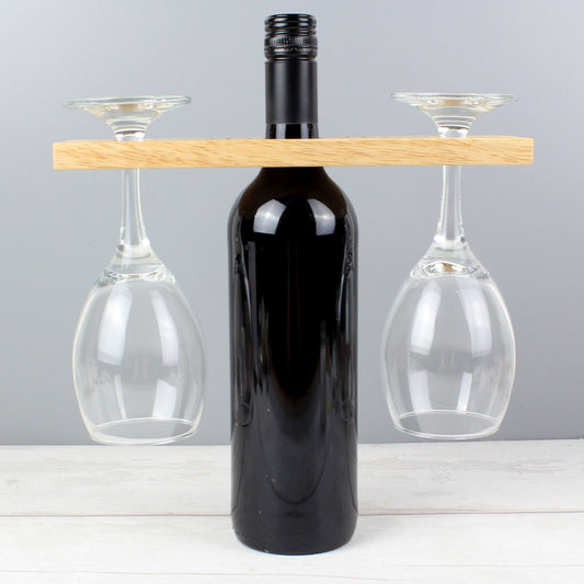 Personalised "Wine O'Clock" Glass & Bottle Butler