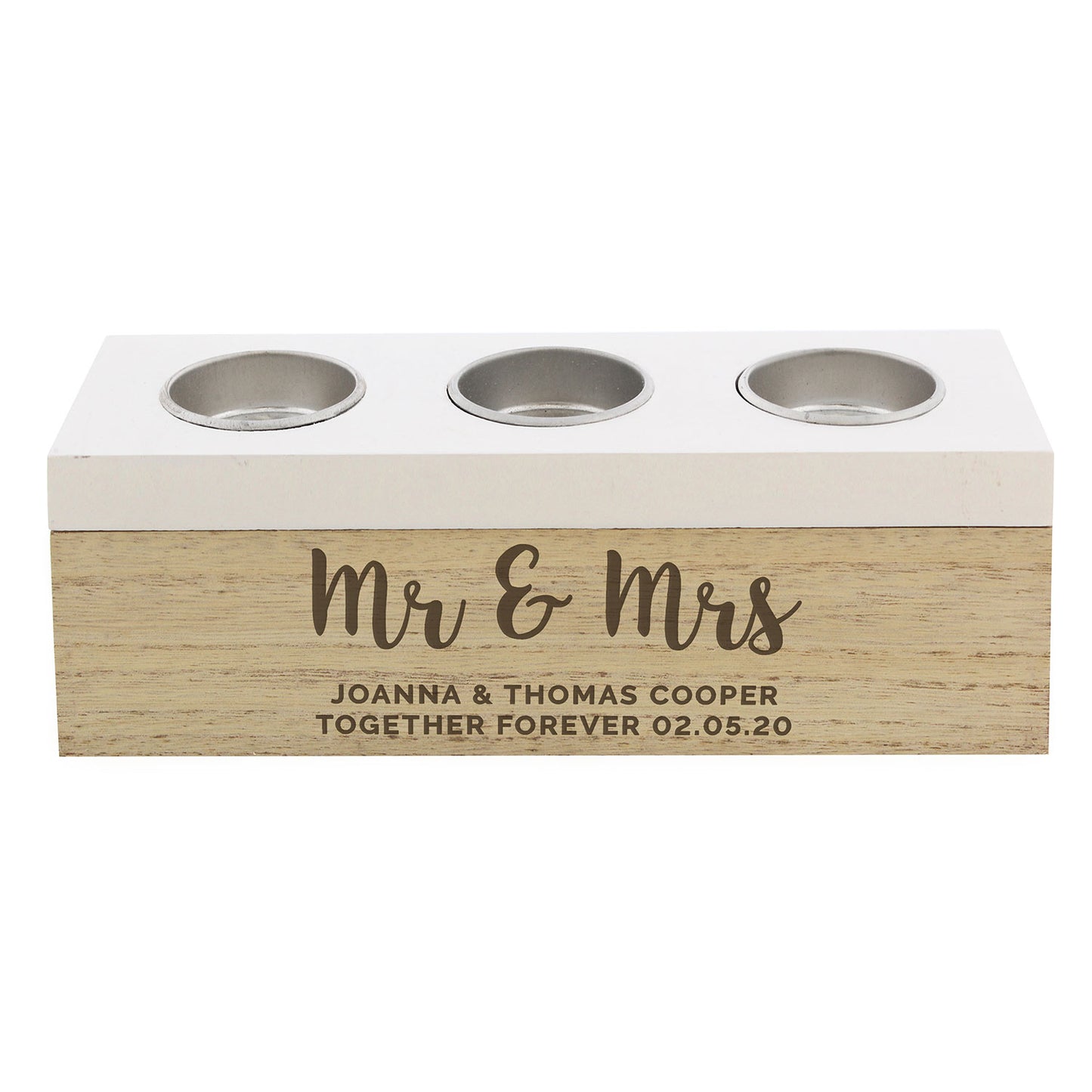 Personalised Tea Light Holder Box