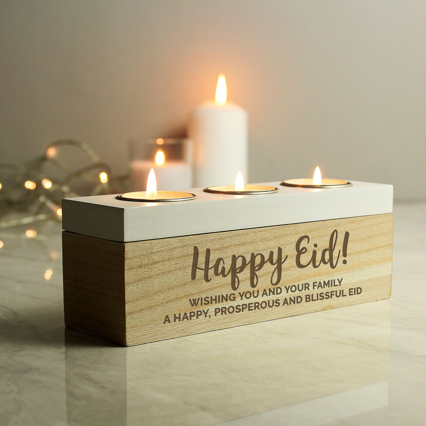 Personalised Tea Light Holder Box