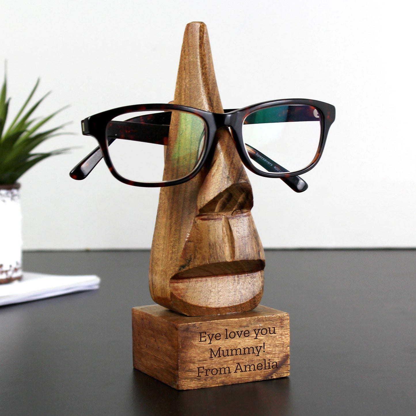 Personalised Wooden Glasses Holder