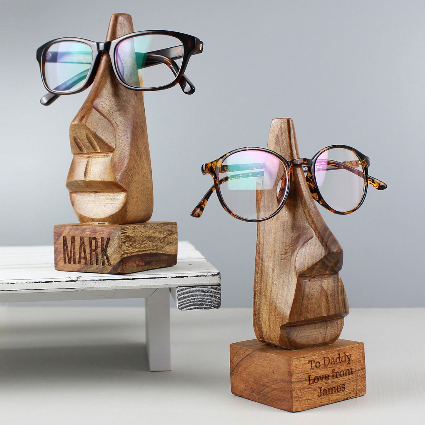 Personalised Wooden Glasses Holder