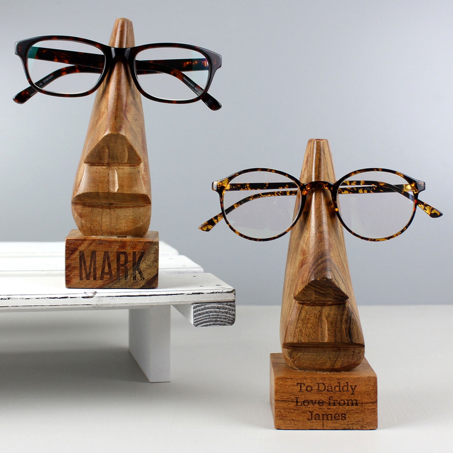 Personalised Wooden Glasses Holder