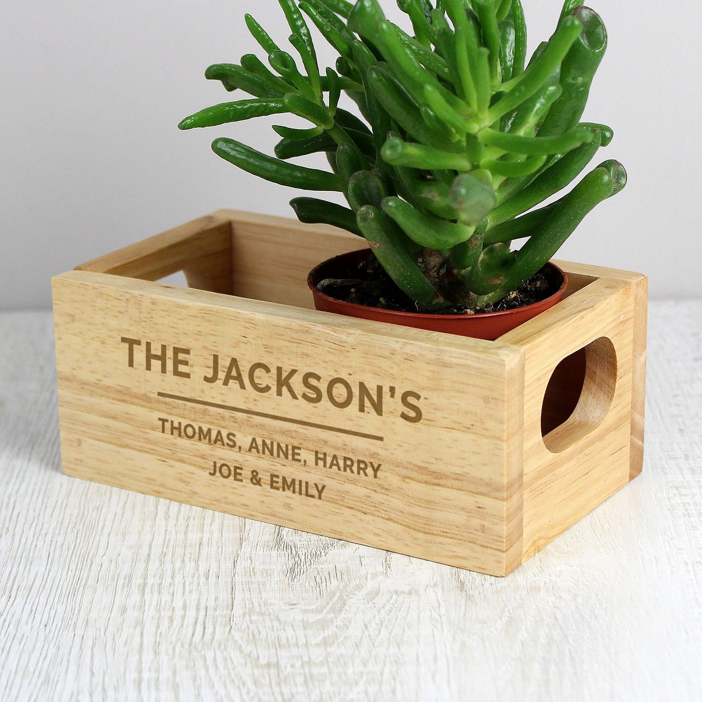 Personalised Wooden Crate Desk Tidy