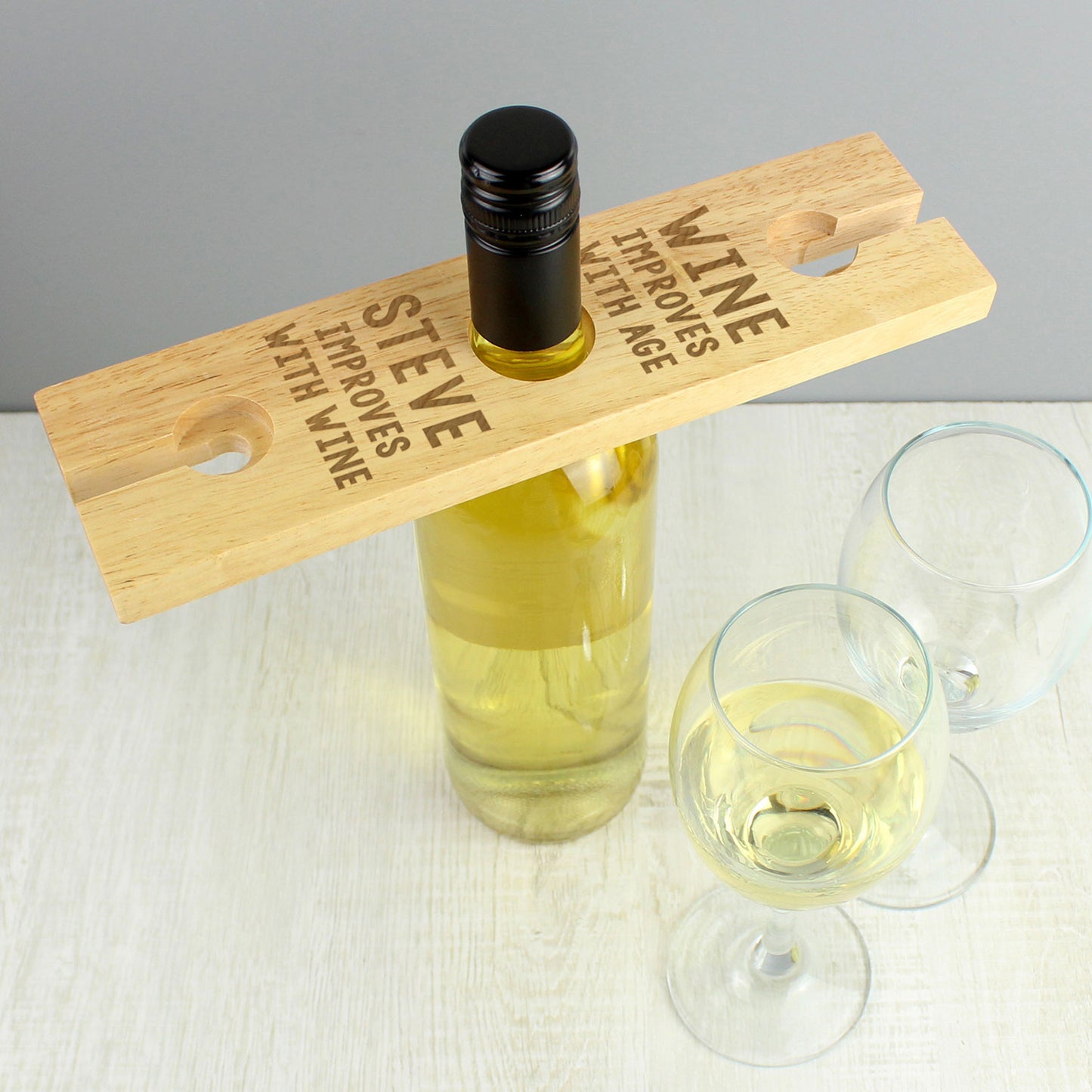 Personalised Glass & Wine Bottle Butler