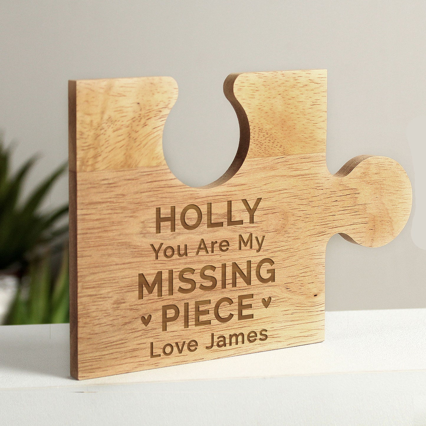 Personalised "Missing Piece" Wooden Jigsaw Piece