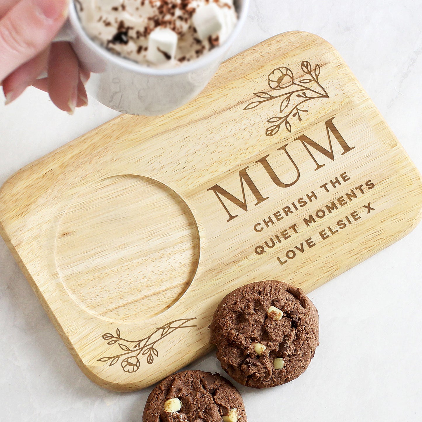 Personalised Wooden Coaster Tray