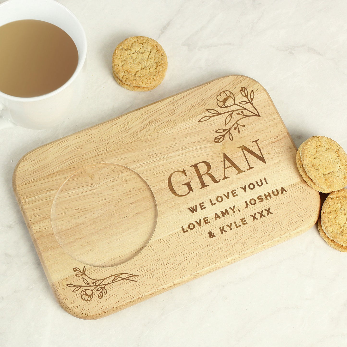 Personalised Wooden Coaster Tray