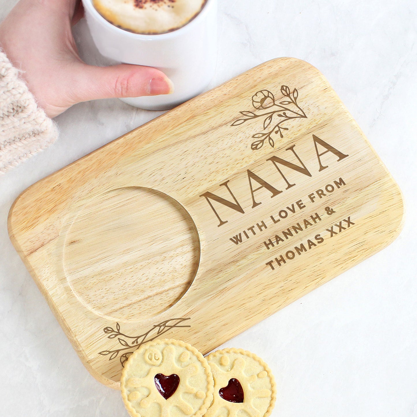 Personalised Wooden Coaster Tray