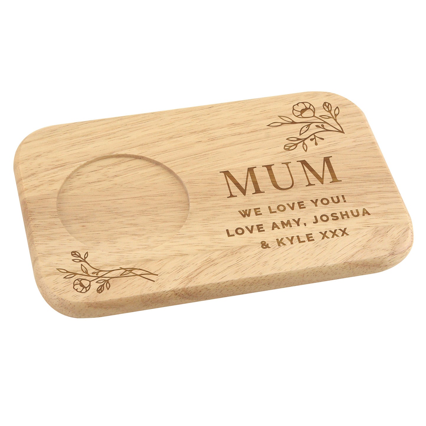 Personalised Wooden Coaster Tray