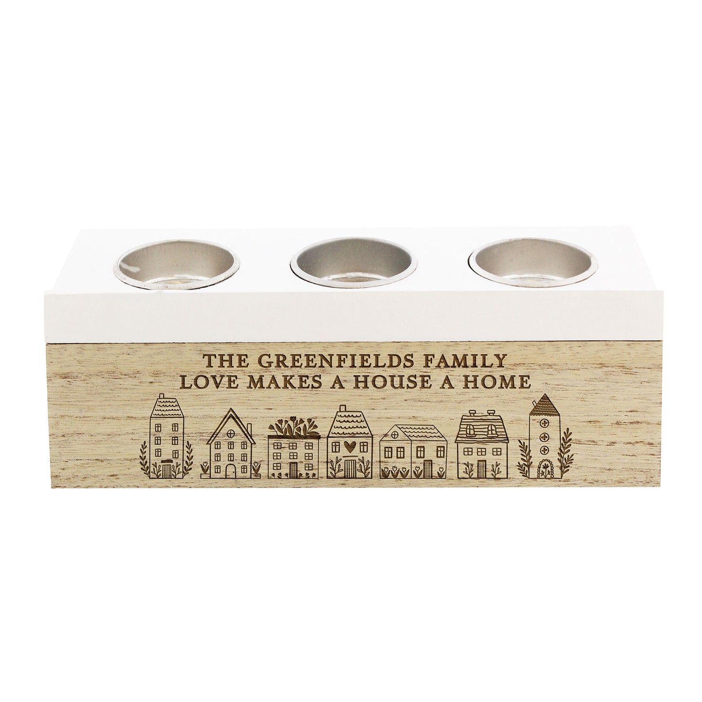 Personalised House Tea Light Holder