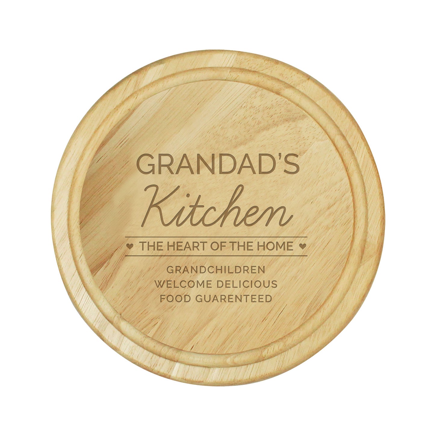 Personalised Rustic Round Chopping Board