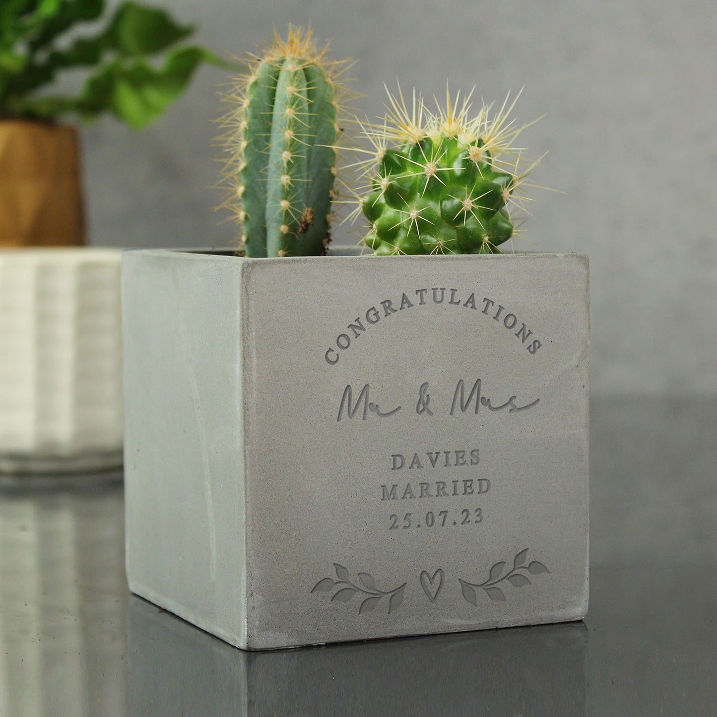 Personalised Concrete Plant Pot