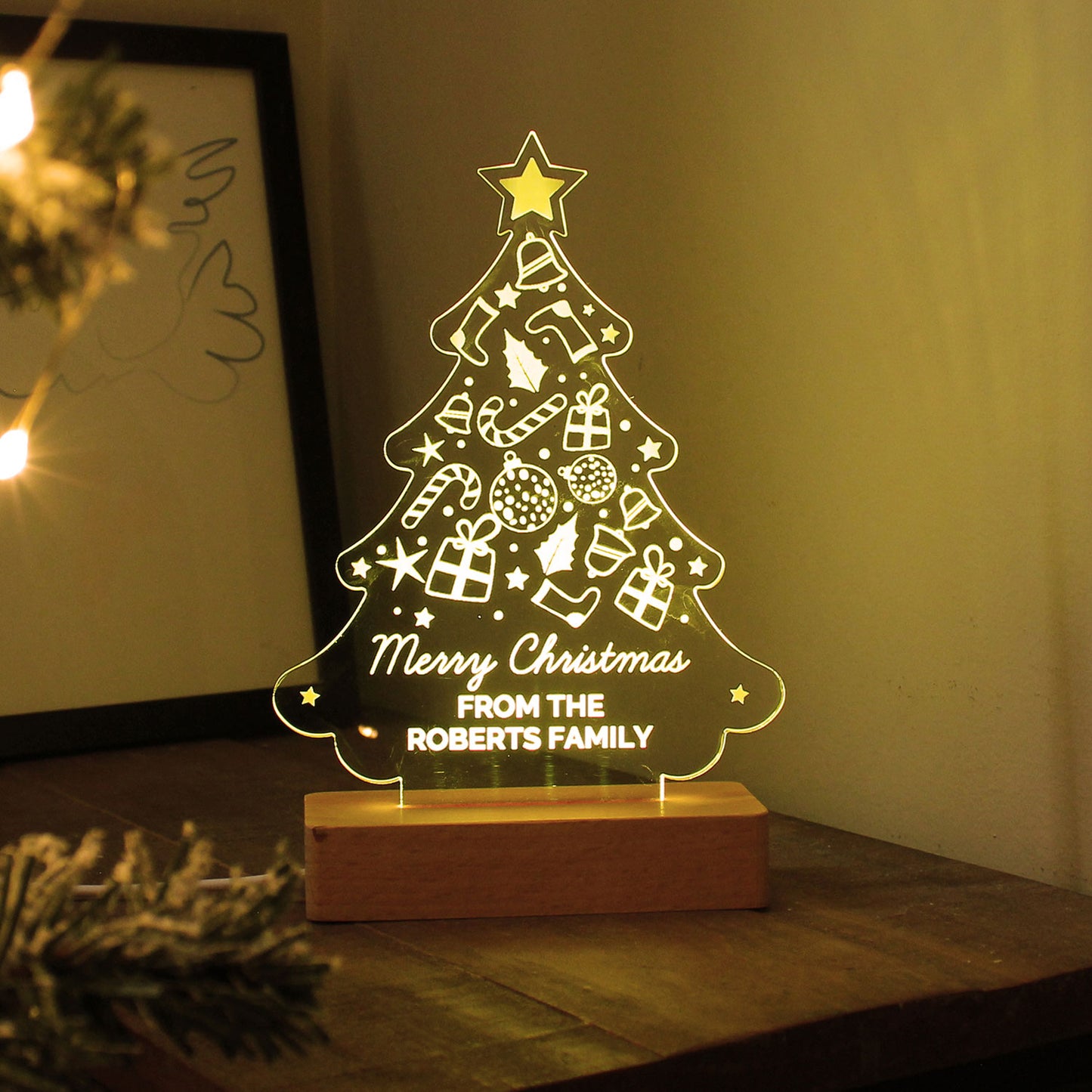 Personalised Colour-Changing Christmas Tree LED Light