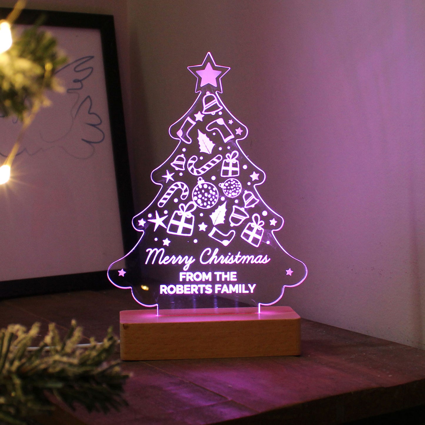 Personalised Colour-Changing Christmas Tree LED Light